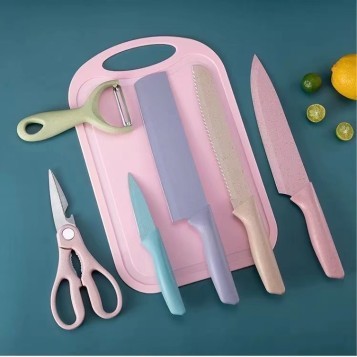 Pisau Warna Warni Set Knife Set Macaroon 7 In 1