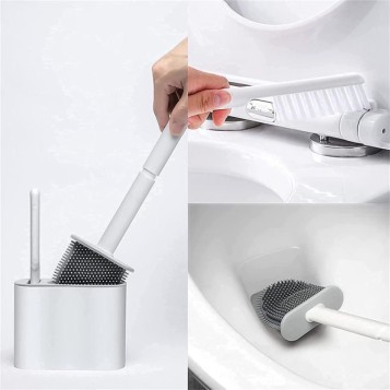 Sikat WC Brush Silikon 2 in 1/ Alat Pembersih Kamar Mandi