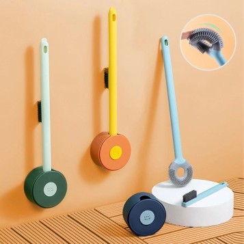 Sikat Kamar Mandi / Brush Toilet Lolipop Gagang Panjang 2 in 1