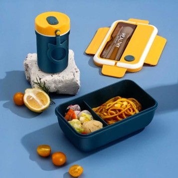 Kotak Makan Set /Lunch box Bento Set 1100 Ml Bpa Free