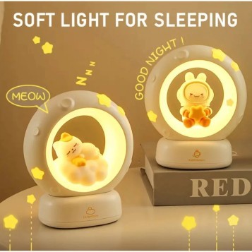 Lampu Tidur Moon Star Rabit Cat Rechargeable